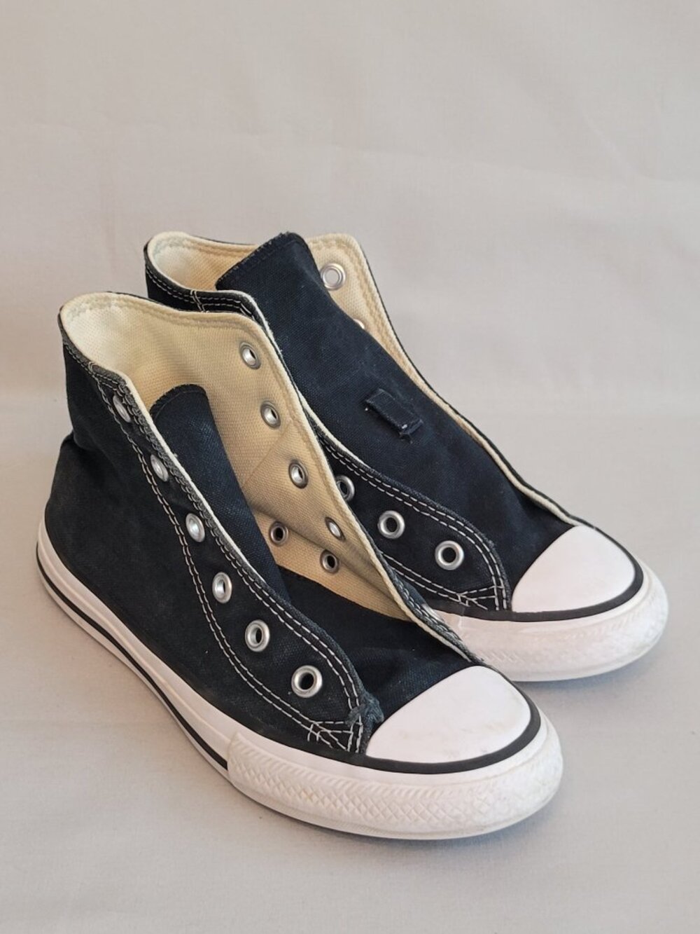 Converse Chuck Taylor All Star Kids Black Sneakers Size 13 no laces